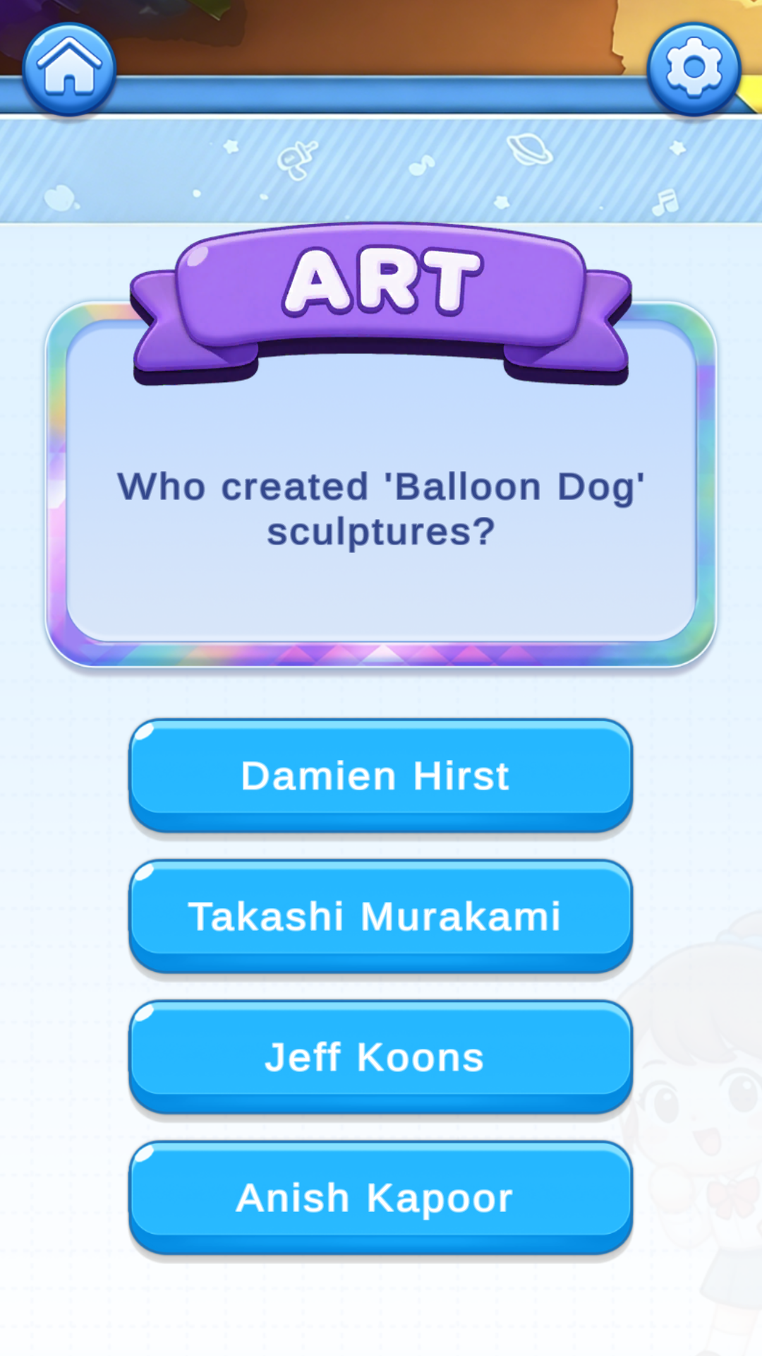 AuraMind Quiz art question screen